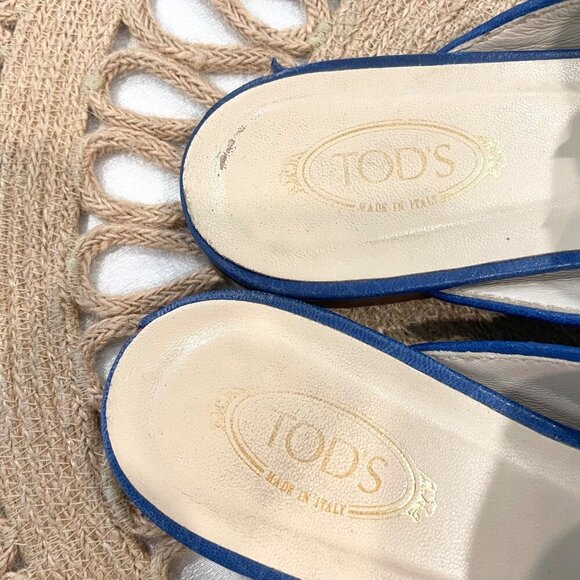 TOD’S Women’s Kate Chain Loafer Mules Capri Blue Size EU 36.5 - Picture 7 of 15